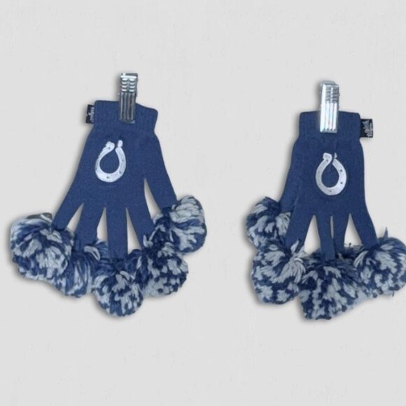 NWOT NFL Indianapolis Colts Spirit Fingers Gloves Cheer Pom Poms Blue/White OS - Picture 1 of 4